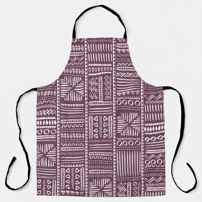 Ethnic hand drawn pattern: vintage style apron (Front)