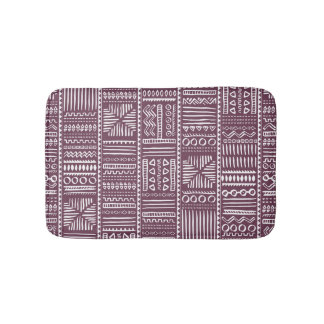 Ethnic hand drawn pattern: vintage style bath mat