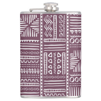 Ethnic hand drawn pattern: vintage style hip flask