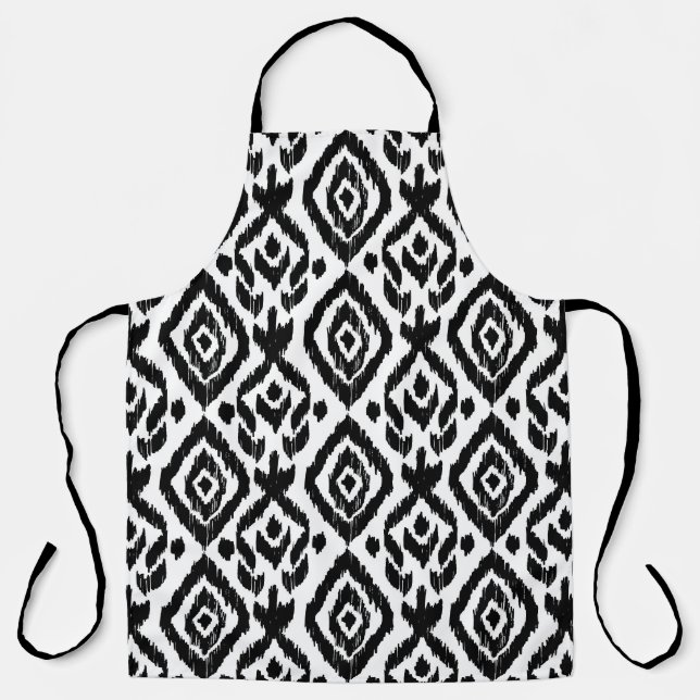 Ethnic hand-drawn, wrapping print pattern. apron (Front)