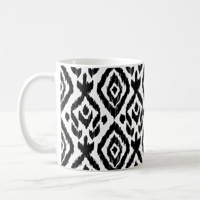 Ethnic hand-drawn, wrapping print pattern. coffee mug (Left)