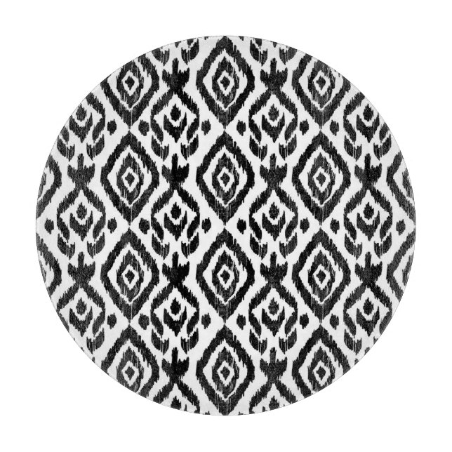 Ethnic hand-drawn, wrapping print pattern. cutting board (Front)