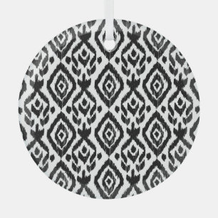 Ethnic hand-drawn, wrapping print pattern. glass tree decoration