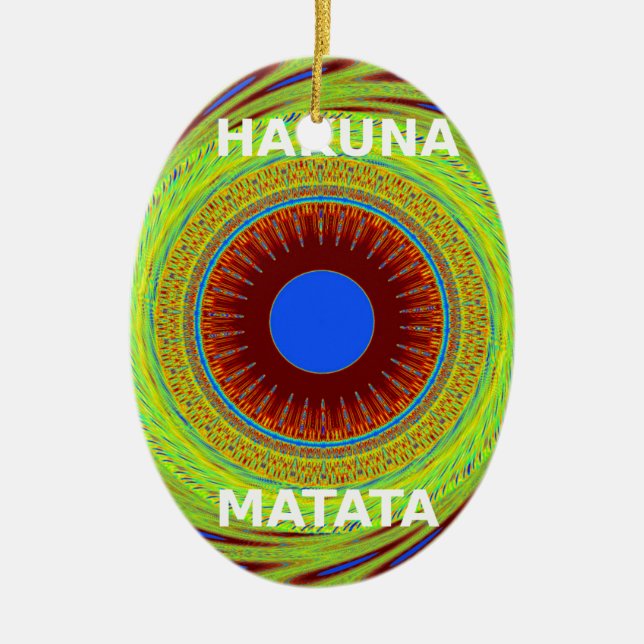 Ethnic Have a Nice Day and a Better Night Ceramic Ornament (Front)