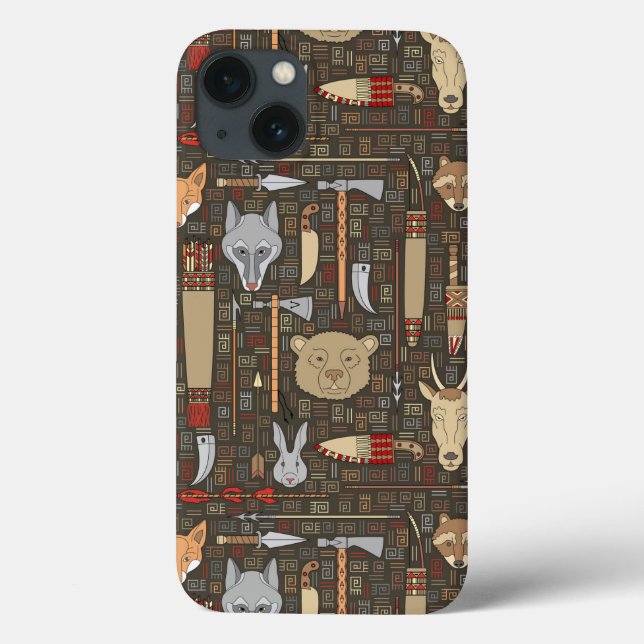 Ethnic Hunting Pattern Case-Mate iPhone Case (Back)