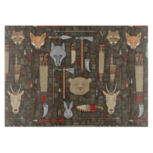 Ethnic Hunting Pattern Cutting Board