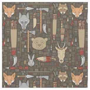 Ethnic Hunting Pattern Fabric