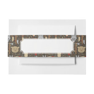 Ethnic Hunting Pattern Invitation Belly Band