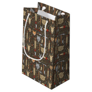 Ethnic Hunting Pattern Small Gift Bag