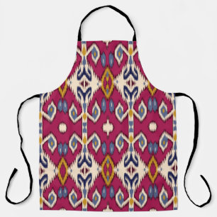 Ethnic ikat chevron pattern background Traditional Apron