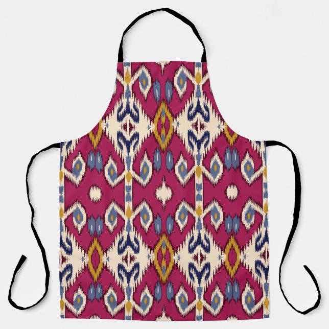 Ethnic ikat chevron pattern background Traditional Apron (Front)