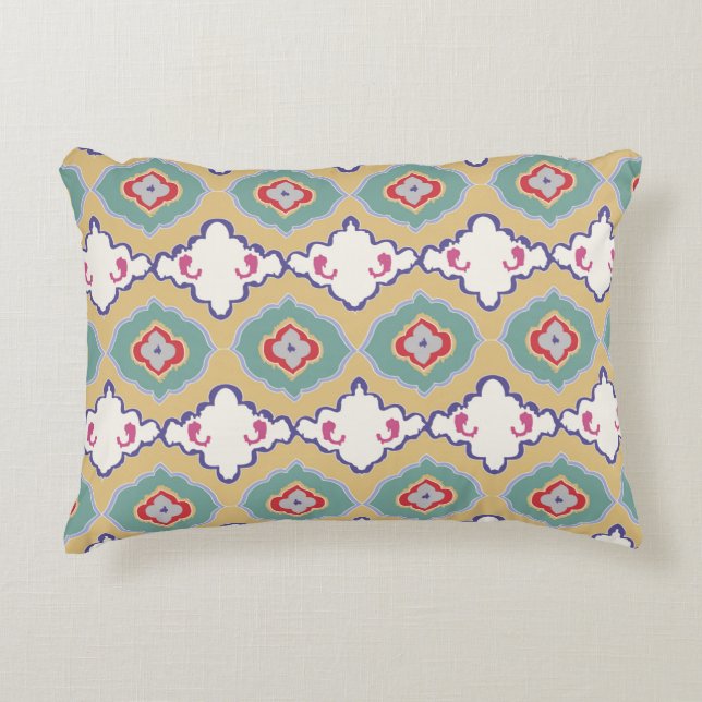 Ethnic ikat chevron pattern background Traditional Decorative Cushion (Front)