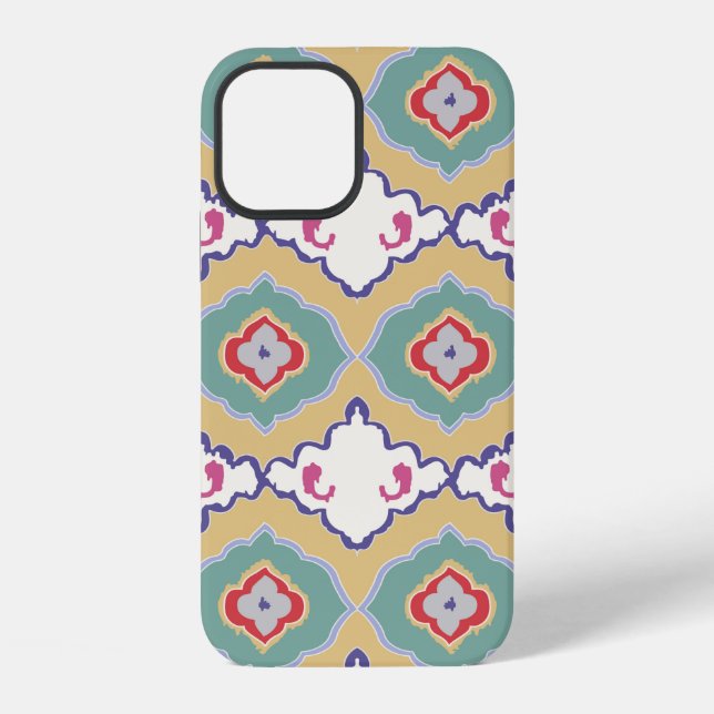 Ethnic ikat chevron pattern background Traditional iPhone Case (Back)