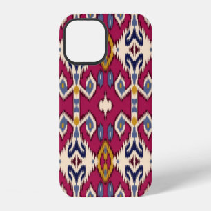 Ethnic ikat chevron pattern background Traditional iPhone 12 Case