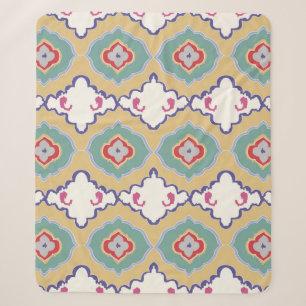 Ethnic ikat chevron pattern background Traditional Sherpa Blanket