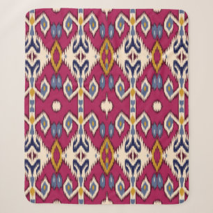 Ethnic ikat chevron pattern background Traditional Sherpa Blanket
