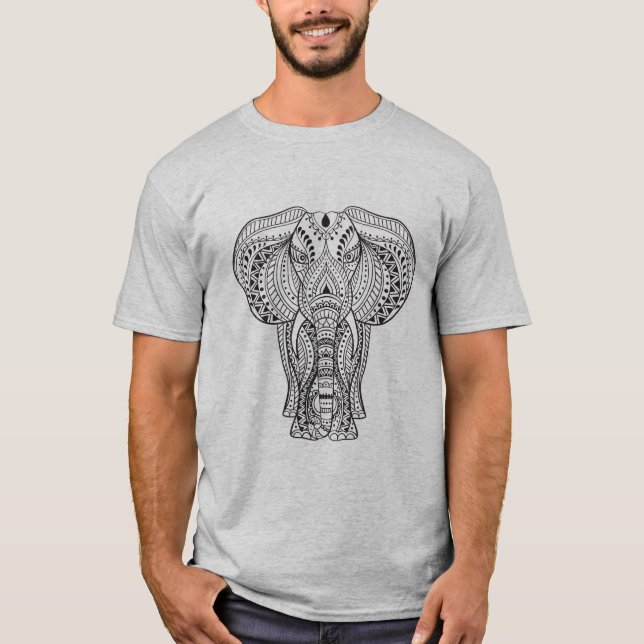 Ethnic Indian Elephant T-Shirt (Front)