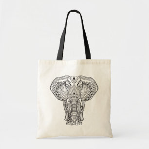 Ethnic Indian Elephant Tote Bag
