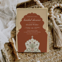 Ethnic Indian Ivory Arch Terracotta Bridal Shower