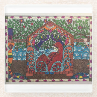 Ethnic Indian Madhubani style bride Coaster