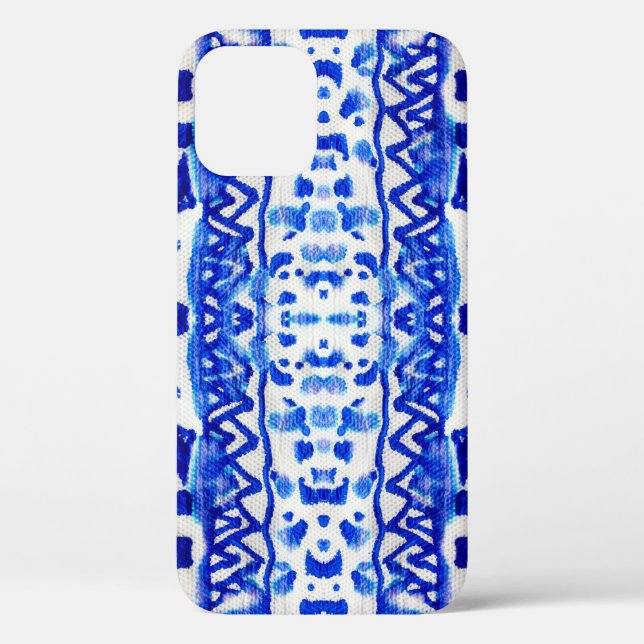 Ethnic Indigo Arrow Native Patterns Case-Mate iPhone Case (Back)