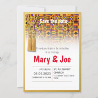 Ethnic Kente Wedding Invitation Series 2
