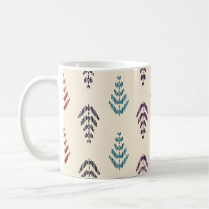 Ethnic leaf background art. Seamless pattern in tr Coffee Mug