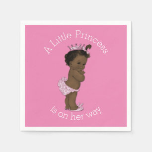 Ethnic Little Princess Baby Shower Pink Napkin