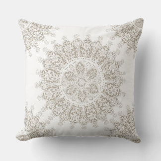 Ethnic Mandala chic OrientaI Indian Boho Pattern Cushion