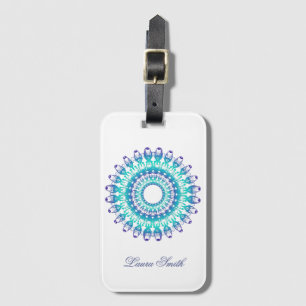 Ethnic mandala. luggage tag
