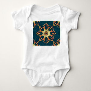 Ethnic mandala: seamless vintage pattern baby bodysuit