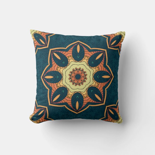 Ethnic mandala: seamless vintage pattern cushion (Front)