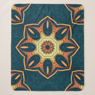 Ethnic mandala: seamless vintage pattern sherpa blanket