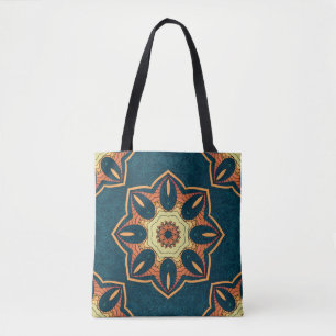 Ethnic mandala: seamless vintage pattern tote bag