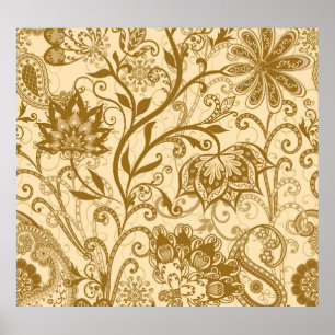 Ethnic Mandalas: Indian Style Pattern Poster