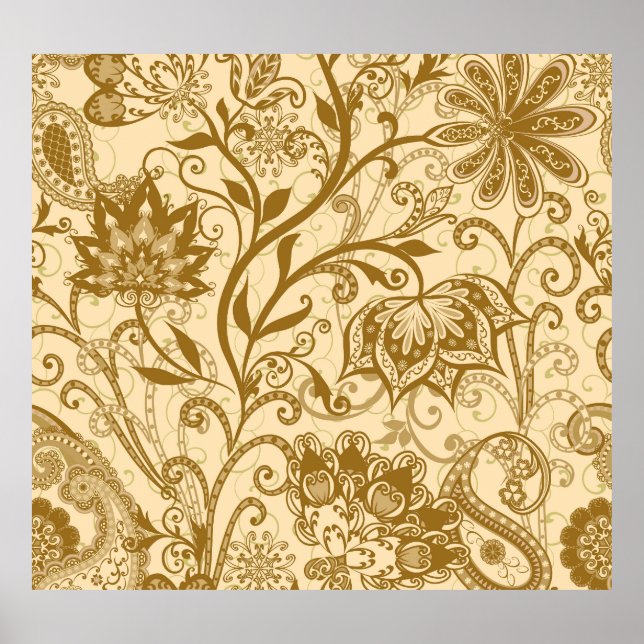 Ethnic Mandalas: Indian Style Pattern Poster (Front)