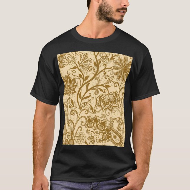 Ethnic Mandalas: Indian Style Pattern T-Shirt (Front)