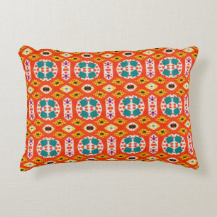 Ethnic marker art: vibrant seamless. decorative cushion
