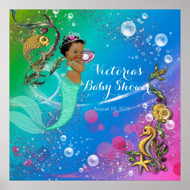 Ethnic Mermaid Under The Sea Poster (Front)