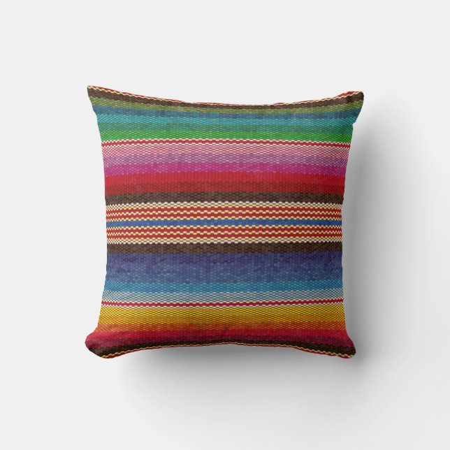 Ethnic Mexican Pattern Cushion (Front)