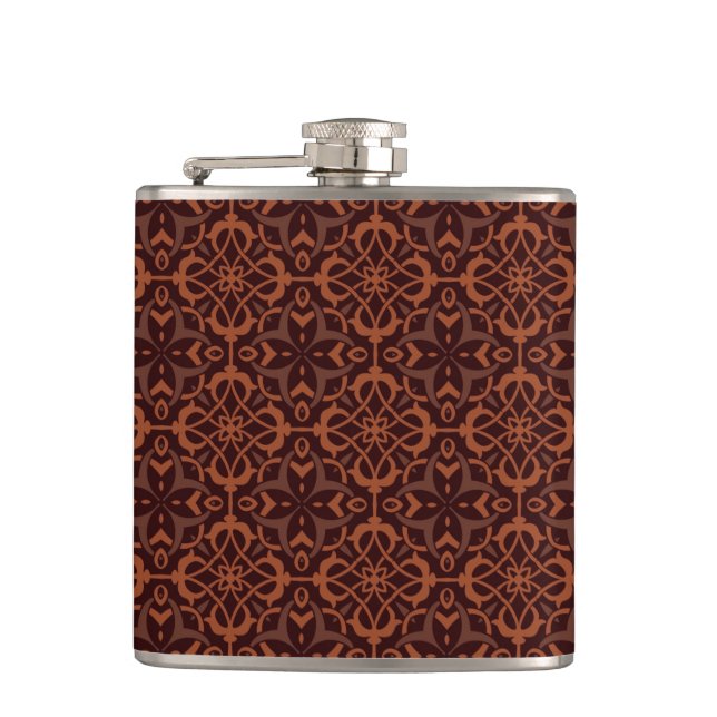 Ethnic modern geometric pattern 2 hip flask (Front)