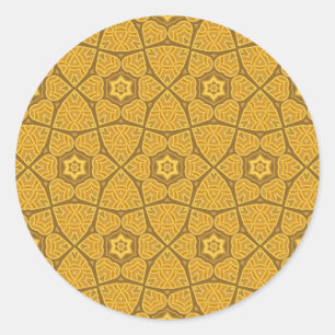 Ethnic modern geometric pattern classic round sticker