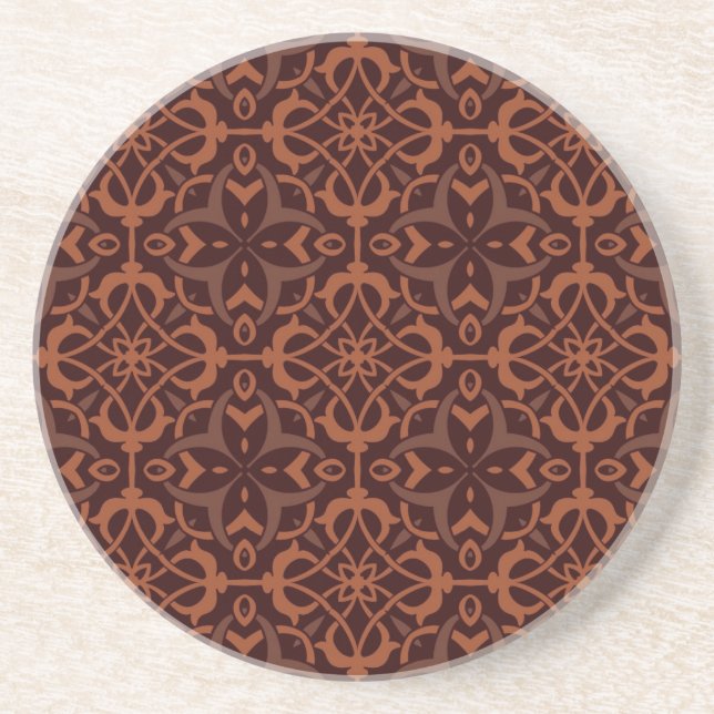 Ethnic modern geometric pattern coaster (Front)