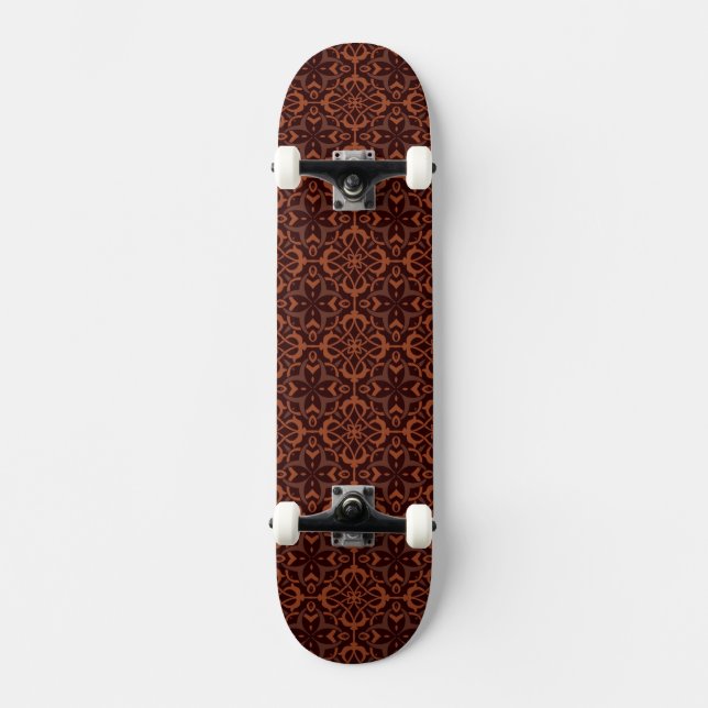 Ethnic modern geometric pattern skateboard (Front)