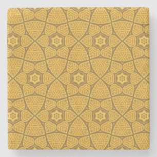 Ethnic modern geometric pattern stone coaster