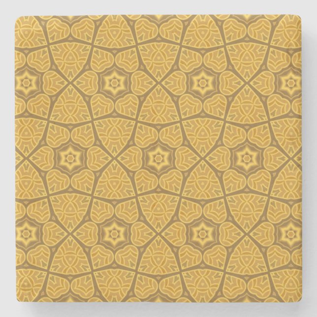 Ethnic modern geometric pattern stone coaster (Front)
