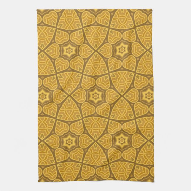 Ethnic modern geometric pattern tea towel (Vertical)