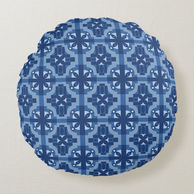Ethnic Moroccan Motifs Seamless Pattern 2 Round Cushion (Front)