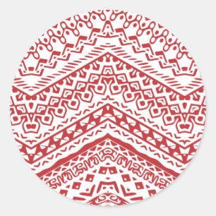 Ethnic Motifs 3 Classic Round Sticker
