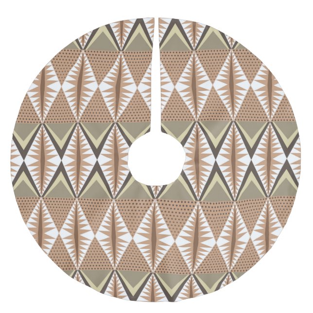 Ethnic Motifs: Elegant Folk Pattern. Brushed Polyester Tree Skirt (Front)